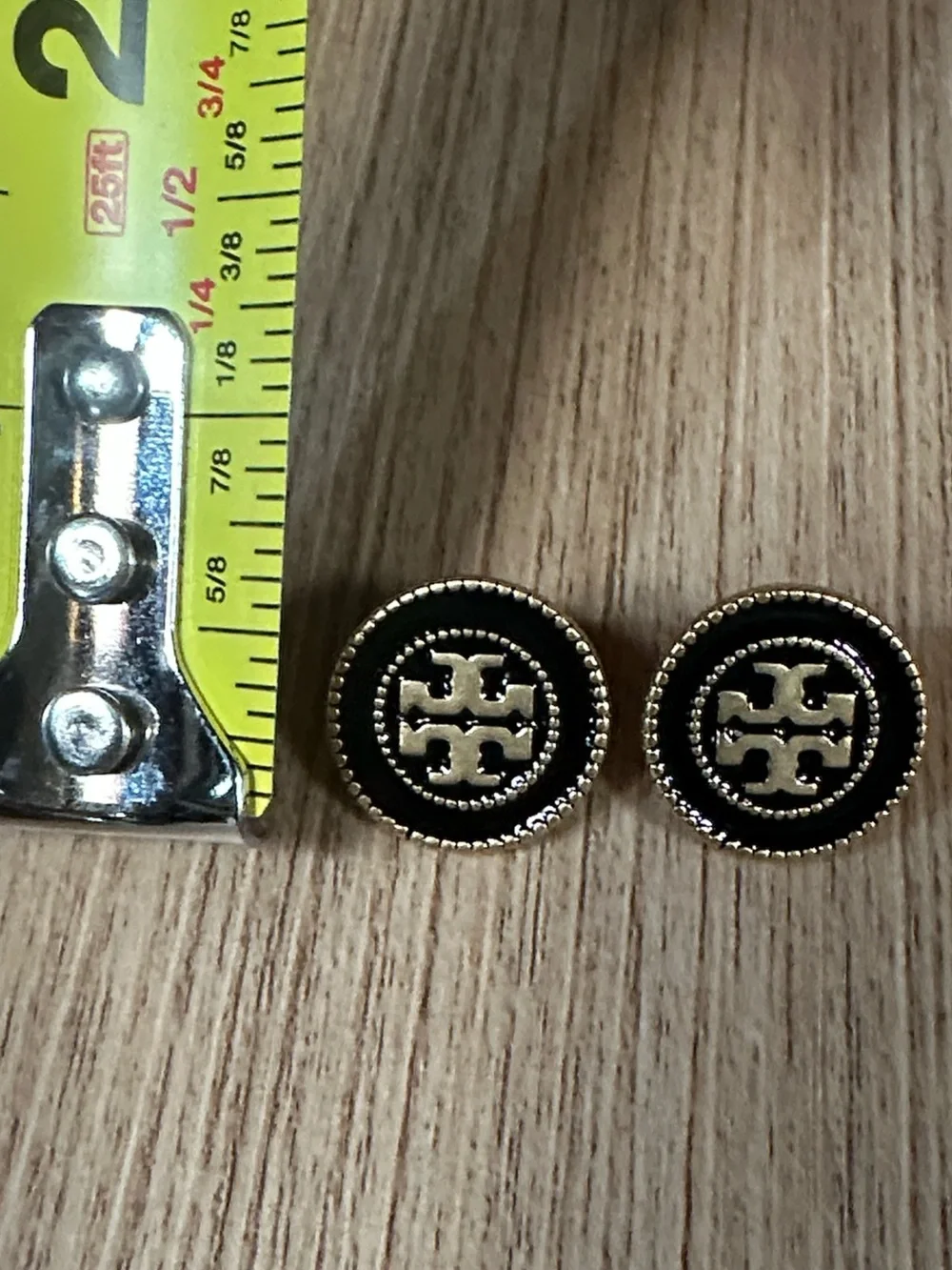 Tory Burch Circle T Logo Stud Earrings